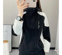 Giacca sportiva impermeabile, antivento, traspirante e ad asciugatura rapida in patchwork a colori per le donne in primavera e autunno L,M,S,XL,XXLBlocchi di colore,LettereTessuto intrecciato