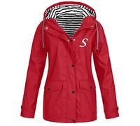 Giacca sportiva impermeabile da donna giacca antipioggia leggera a righe impermeabile traspirante casual trench cappotti attivi all'aperto funzionale antivento giacca a vento giacca taglie forti