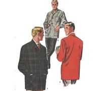 Giacca Sportiva Lunga Da Uomo Anni '50 - Petto=38”-40” (96.5cm-101.6cm)