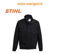 Giacca STIHL utility nero antivento antipioggia con logo resistente antistrappo