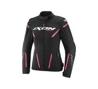 Ixon Striker 2 impermeabile Giacca tessile moto da donna, nero-rosa, taglia L per donne