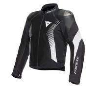 Dainese Super Rider 2 Absolute, giacca in pelle-tessuto impermea 52 male Nero/Nero/Bianco
