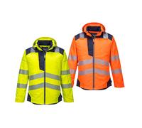 Portwest Hi Vis Giacca Invernale Impermeabile Riflettente Sicurezza Lavoro Con