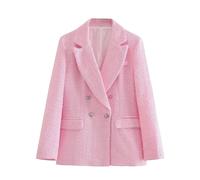 Giacca tailleur donna blazer ufficio rosa cipira mademoiselle coco tweed D209