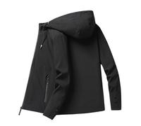 Giacca termica uomo uomo autunno e inverno piumino interno ed esterno ispessito per indossare piumino bianco freddo cappotto estivo uomo corto, Nero , XXL
