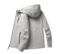 Giacca termica uomo uomo autunno e inverno piumino interno ed esterno ispessito per indossare piumino bianco freddo cappotto estivo uomo corto, grigio., XXL