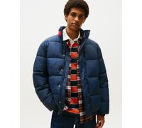 Tommy Jeans - Piumino blu navy con bandiera sul colletto 50