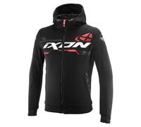 Felpa da motociclista IXON Touchdown Ultra nera-bianca-rossa M