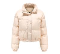 Giacca trapuntata da donna 2025 giacca corta imbottita in cotone a maniche lunghe collo alto caldo sciolto casual imbottito cappotto Outwear per lavoro all'aperto passeggiate escursionismo e vacanze