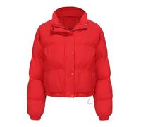 Giacca trapuntata da donna 2025 giacca corta imbottita in cotone a maniche lunghe collo alto caldo sciolto casual imbottito cappotto Outwear per lavoro all'aperto passeggiate escursionismo e vacanze