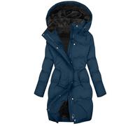 Giacca trapuntata da donna taglie forti foderata in pile parka da donna impermeabile imbottita spessa giacche invernali con tasche tinta unita vestibilità ampia cappotti lunghi comodi piumino caldo