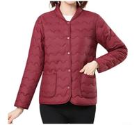 Giacca trapuntata leggera da donna a maniche corte a maniche lunghe per tinta unita Capispalla calda per le mezze stagioni inverno quotidiano casual elegante lunghezza regolare giacca per la mezza