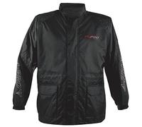 Giacca Tuta Moto Antipioggia Impermeabile Antiacqua con Cappuccio Nero XXL