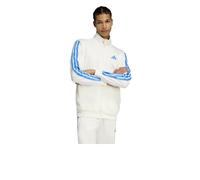 Giacca tuta Sportiva UOMO Adidas Bianco Blue Ess 3-Stripes Track Top con tasch