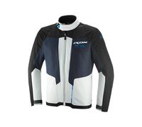 Ixon Tyr Parka tessile per motociclette, nero/bianco/blu, Taglia S