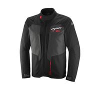 Ixon Tyr Parka tessile per motociclette, nero/antracite/rosso, Taglia S