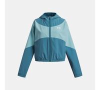 Giacca Under Armour Rival Woven da ragazza Boundless Blu / Blu Haze / Bianco YXS (122 - 127 cm)