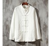 Giacca Uniforme Uomo Tang Suit Cappotto con Collare Supporto per Kung Fu Tai Chi