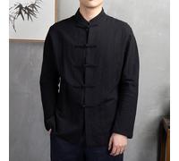 Giacca Uniforme Uomo Tradizionale Cinese Kung Fu Tai Chi Cappotto Abbigliamento