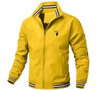 Giacca Uomo Antivent Casual Leggero JacketAll'aperto Aviatore Maniche Lunghe Collo da Baseball Pratica Mezza Stagione Giubbotto Moto Sportivo Arrampicata Abbigliamento Trekking
