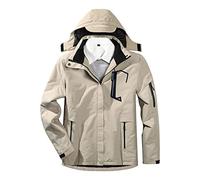Giacca Uomo Autunno Giacca Velluto Uomo Cappello Riscaldante Velluto Colore Giacche con staccabile Caldo e Ricarica Riscaldamento Escursionismo USB Cappotto Soild Giacche Uomo, beige, XXL