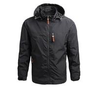 Giacca Uomo Autunno Invernale Nylon con Cappuccio Amovibile Impermeabile Antivento M-7XL da Trekking per Escursionismo Sportiva Giubbotto da Lavoro Primaverile Softshell Elegante Casual Leggera 2025