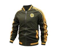 Giacca Uomo Autunno Is.le of M.a.n T.T, Jackets Casual Autunnale Bomber con Stampa, Unisex Cappotti Vintage Fashion, per Primavera Estate, Sportivo(Yellow,S)