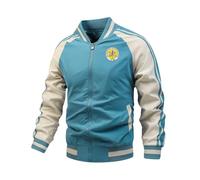 Giacca Uomo Autunno Is.le of M.a.n T.T, Jackets Casual Autunnale Bomber con Stampa, Unisex Cappotti Vintage Fashion, per Primavera Estate, Leggera(Blue,S)