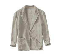 Giacca Uomo Blazer Giacca Primaverile Casual Lino Tempo Libero Leggera Giacche Da Abito Primavera Estate Revers a Righe Con Un Bottone Da Smoking Da Matrimonio Cappotto Blazer Sportivo House Coat