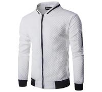 Giacca Uomo Casual Regular Fit, Giacche Uomo Estive Taglie Forti, Sportiva Leggera Giubbino Autunno Casual Antivento Giacca Running Trekking Bomber Giacche da Lavoro Tasca con Cerniera