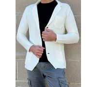 GIACCA UOMO COTONE BLAZER CARDIGAN S, M, L, XL, XXL LAVORATO A MAGLIA SLIM FIT