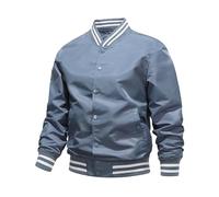 Giacca Uomo da Baseball, Giacchetto Uomo Primaverile a Maniche Lunghe con Stampa Cappotto Monogramma Colorblock Giacca Universitaria Personalizzata Giubbino Uomo per La Primavera