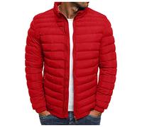 Giacca Uomo Invernale Elegante,Giubbotto Piumino Uomo Collo Alto Caldo con Cerniera e Tasche a Zip Giacca Elgante Antivento Sin Cappuccio Taglie Forti Moda Comode Casuale per Autunno Inverno