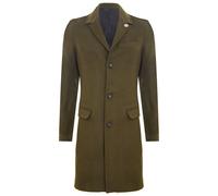 Giacca Uomo Lunga Verde Oliva In Lana 3/4 Peaky Blinders Slim Fit