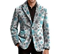 Giacca Uomo Mezza Stagione Blazer Elegante Abito Casual Smoking Natalizio | Jacket Maniche Lunghe con Risvolto Collo Buttons Tasche Velluto a Coste Doppio Cardigan Caldo Slim Tenue Giubbino Suits Men