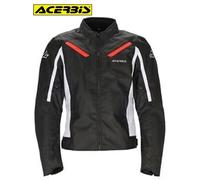 GIACCA UOMO MOTO ACER E X-MAT IMPERMEABILE OMOLOGATO CE COLORE NERO ROSSO