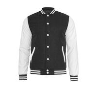 Urban Classics Giacca di mezza stagione 'Oldschool' nero / bianco, Taglia L