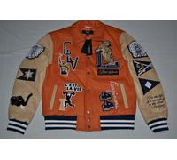 Giacca Varsity Jordan Craig CARPE DIEM Arancione Bruciato Nuova Tutte Le Taglie