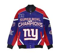 Giacca Varsity NFL Uomo NY GIANTS Campioni Del Super Bowl, Blu, Grande