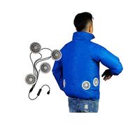 Giacca Ventilatore Regolabile A 3 Velocità Giacca Aria Condizionata 4 Ventole Di Raffreddamento, Velocità Del Vento Regolabile Utilizzato Per Ciclismo, Sport, Pesca (senza Alimentazione Mobile)