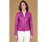 Giacca Vera Pelle Glicine Donna Biker Vera Pelle Made in Italy Giulia