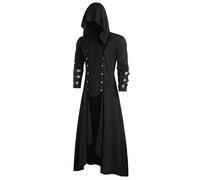 Giacca Vintage Steampunk Costume Medievale Rinascimentale Manica Lunga Steampunk Vittoriano Medievale Pirata Costume Cosplay Costume Halloween Costumi da Gentiluomo per Adulti per Halloween