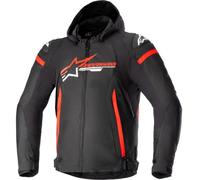 Alpinestars Zaca, giacca tessile impermeabile S male Nero/Rosso Chiaro/Bianco
