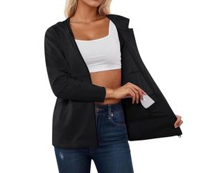 Giacche casual da donna camicetta a maniche lunga cappotto comodo da indossare dopo il lavoro capispalla versatili e basici per tutte le stagioni outfit quotidiani e professionali (Black, XL)