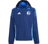 Giacche con cappuccio adidas FC Schalke 04 all-weather jacket kids dark blue 4064179409312 in taglia XXS(111-116cm) EU