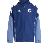 Giacche con cappuccio adidas FC Schalke 04 Rain Jacket Kids 4064179661062 in taglia XS(123-128cm) EU