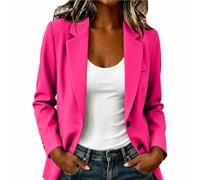 Giacche da donna a maniche lunghe con risvolto a 2 bottoni | Elegante Elegante Lavoro Ufficio Affari Casual Suit Cappotti Leggero Capispalla di Base Giacche