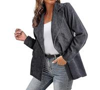 Giacche da donna in velluto a coste Business Office Work Blazer Giacca Autunno Inverno Casual A Costine Maglia Oversize Manica Lunga Con Risvolto Dentellato Aperto Frontale OL Giacca Cappotti Cardigan