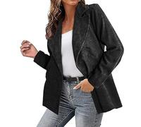 Giacche da donna in velluto a coste Business Office Work Blazer Giacca Autunno Inverno Casual A Costine Maglia Oversize Manica Lunga Con Risvolto Dentellato Aperto Frontale OL Giacca Cappotti Cardigan