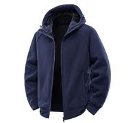 Giacche da uomo in caldo pile con zip intera giacche con cappuccio da uomo con zip intera giacca in morbido pile polare giacca invernale spessa cappotti con cappuccio alla moda cappotti antivento